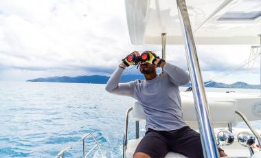 Skipper auf Yacht in den BVI