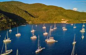 Mooring field in the BVI - Photo by Patrick Bennett Uncommon Caribbean