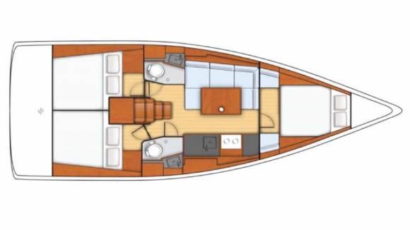 Oceanis 38 – 3 cabin