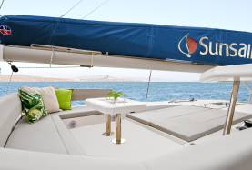 Sunsail 454L catamaran lounge bench