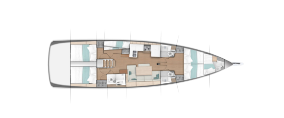 Sun Odyssey 490 – 5 cabin