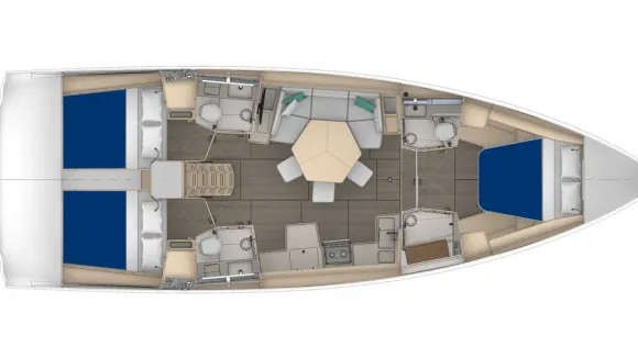 Sunsail 44.3 – 3 cabin